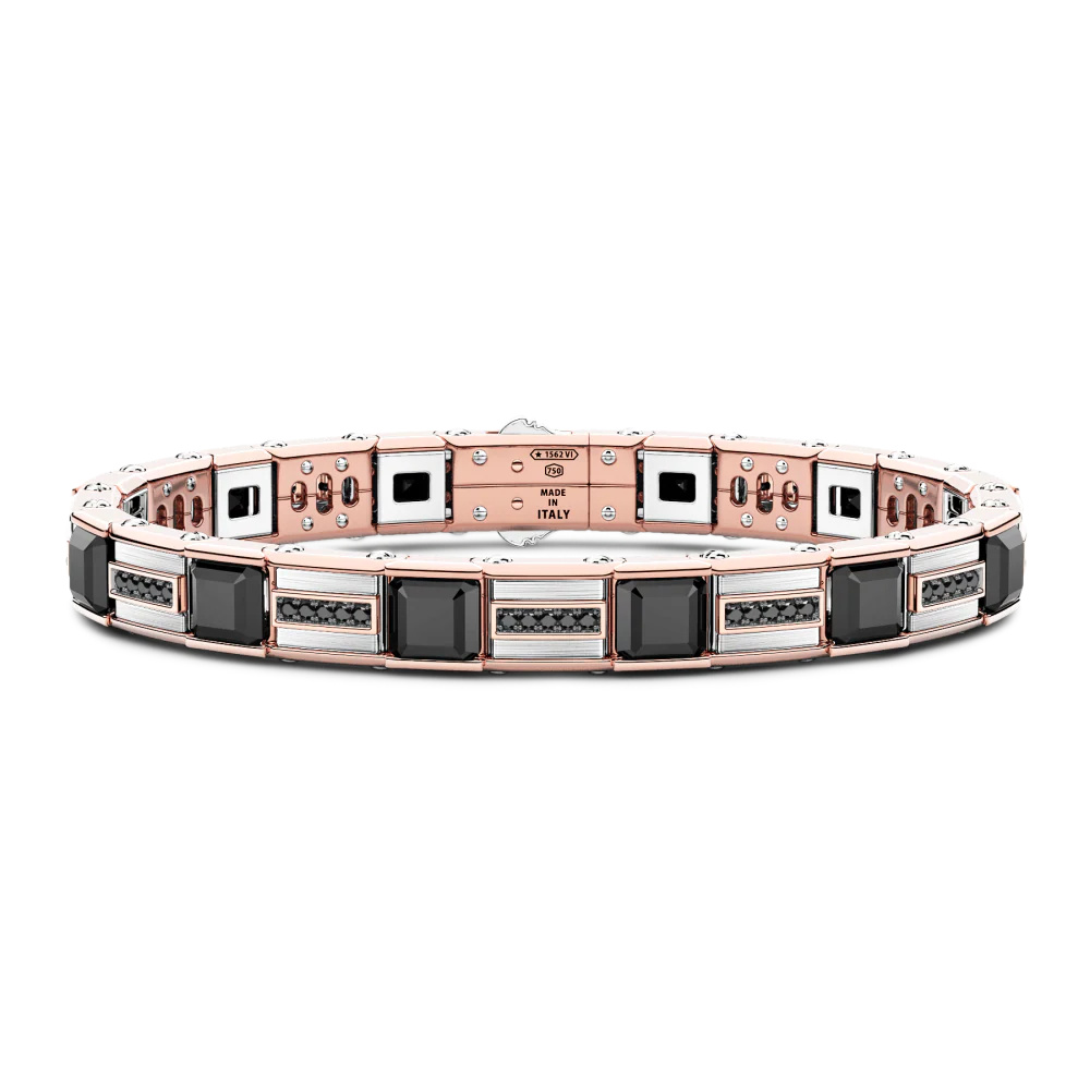 Zancan Bracelet In 18Kt Gold With Black Diamonds