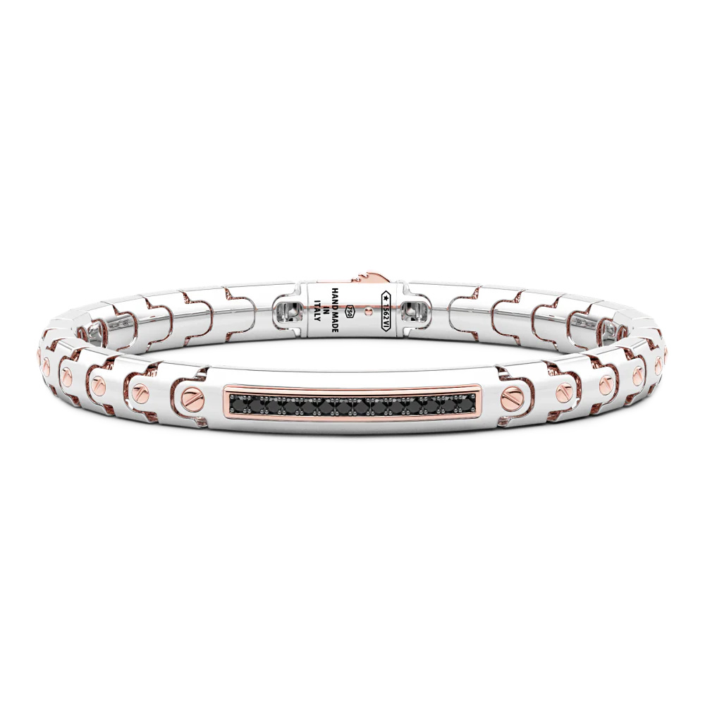 Zancan Bracelet In 18Kt Gold With Black Diamonds