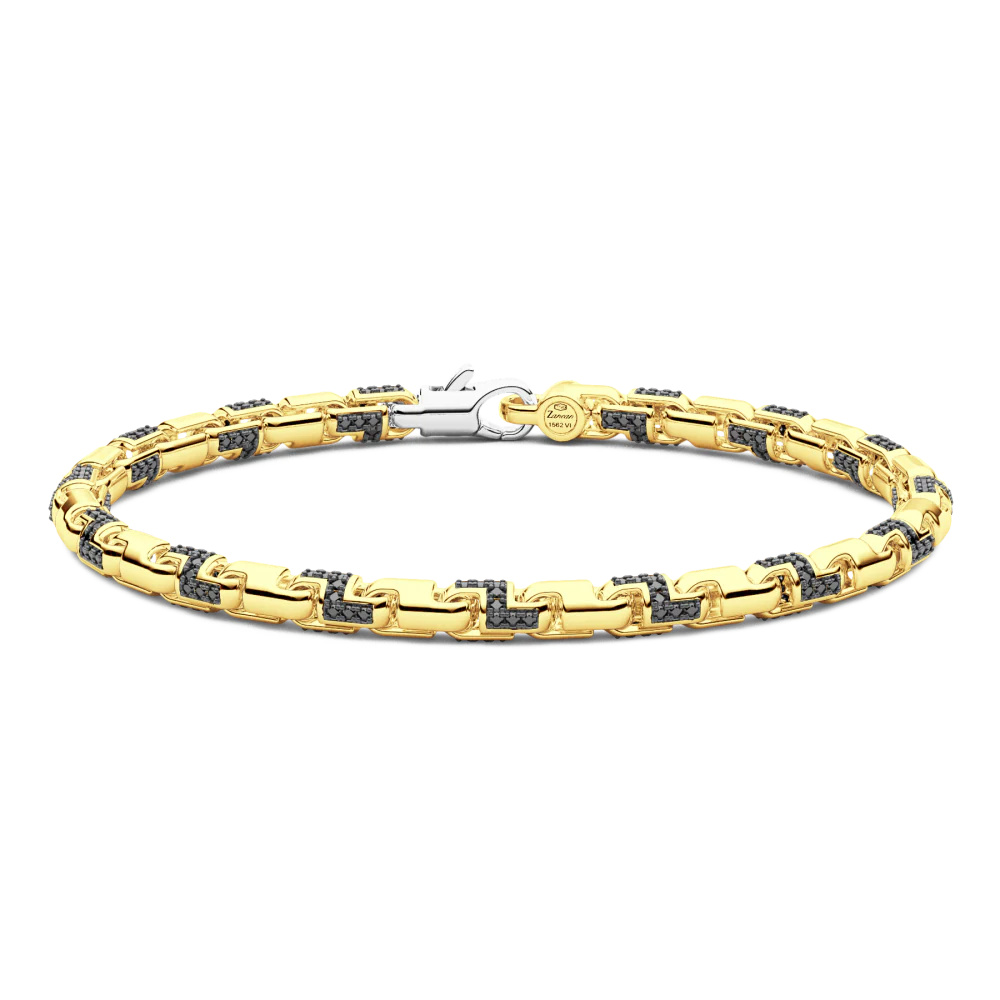 Zancan Bracelet In 18Kt Yellow Gold And Black Diamonds