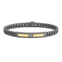 Zancan Bracelet In Titanium And 18Kt Gold With Diamonds
