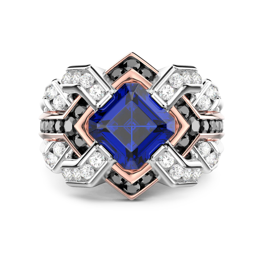 Zancan Chevalier Ring In 18Kt Gold And Blue Sapphire