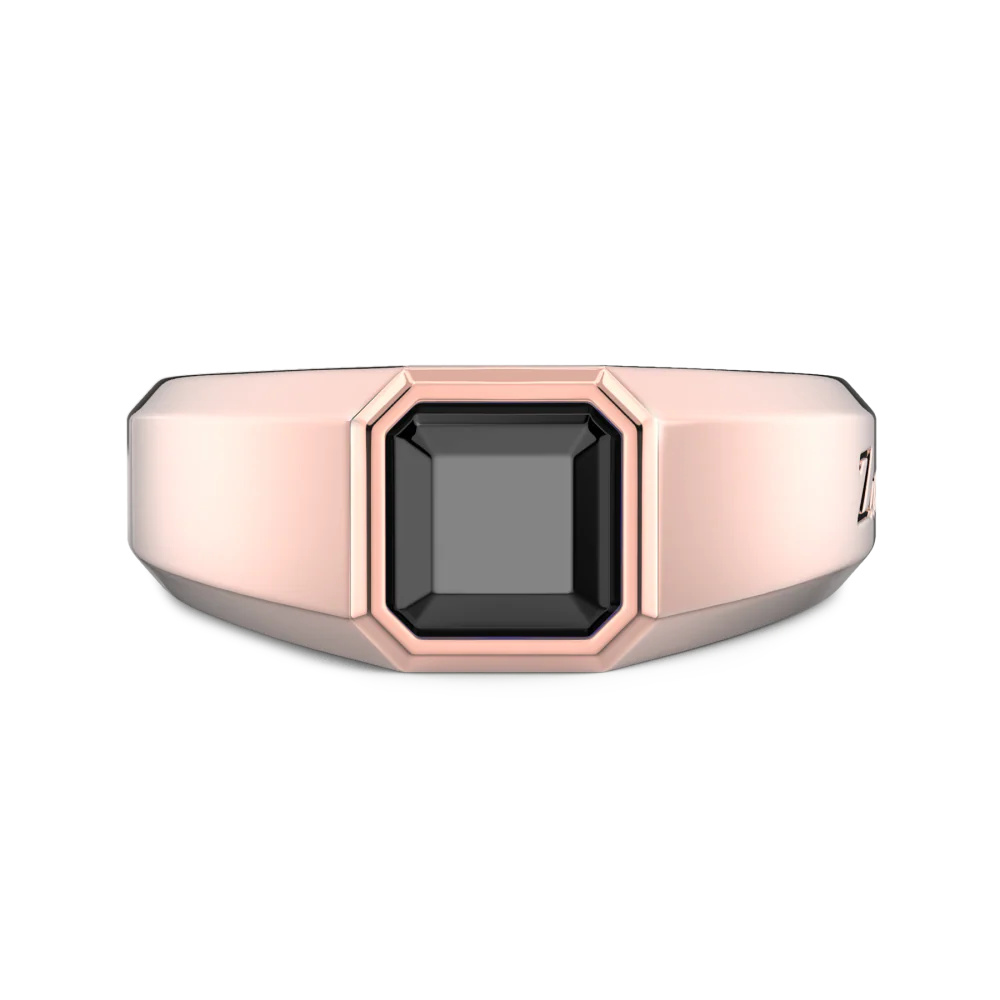 Zancan Chevalier Ring In 18Kt Gold With Black Diamond