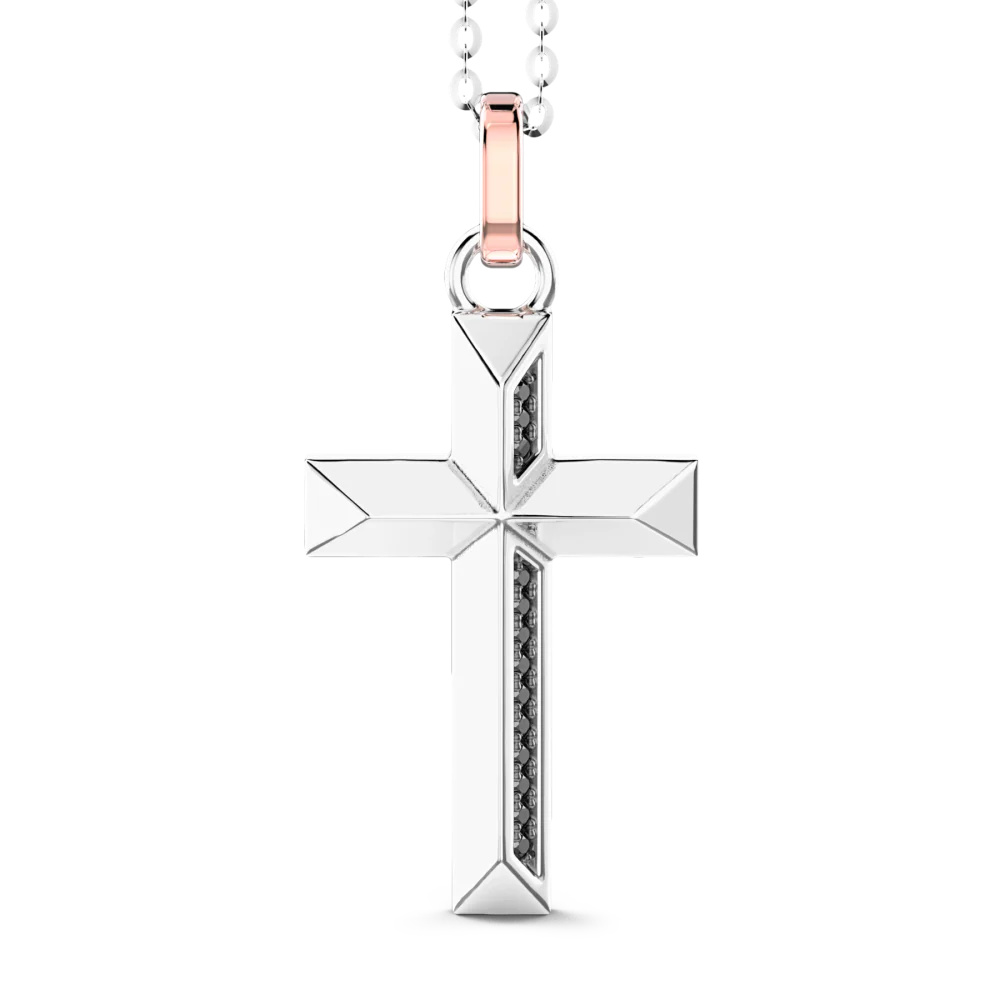 Zancan Gold Necklace With Cross Pendant And Diamonds