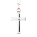 Zancan Gold Necklace With Cross Pendant And Diamonds