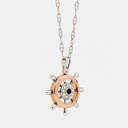 Zancan Gold Necklace With Helm Pendant And Diamonds