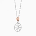 Zancan Gold Necklace With Wind Rose Pendant And Diamonds
