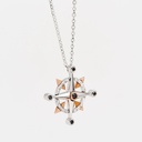 Zancan Gold Necklace With Wind Rose Pendant And Diamonds