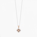 Zancan Gold Necklace With Wind Rose Pendant And Diamonds