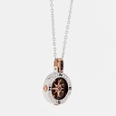 Zancan Gold Necklace With Wind Rose Pendant And Diamonds
