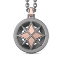 Zancan Necklace In Titanium And 18Kt Gold With Wind Rose