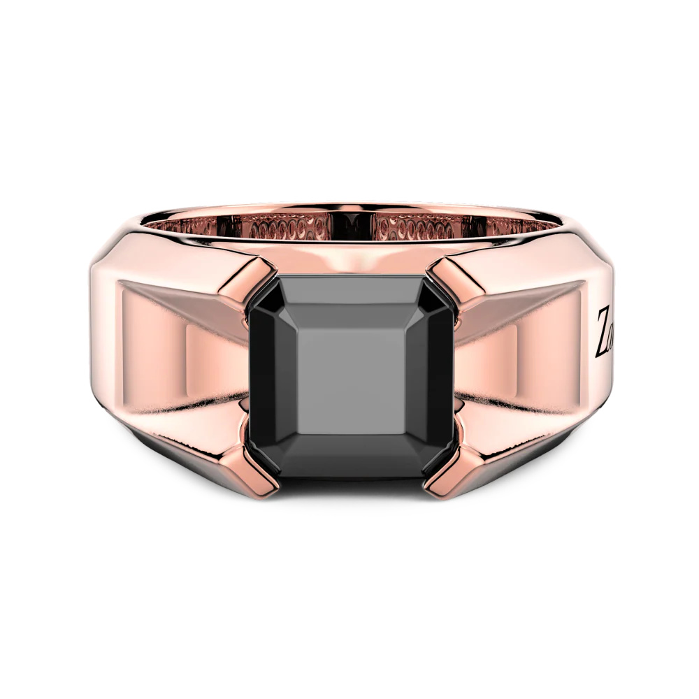 Zancan Ring In 18Kt Gold With Black Diamond