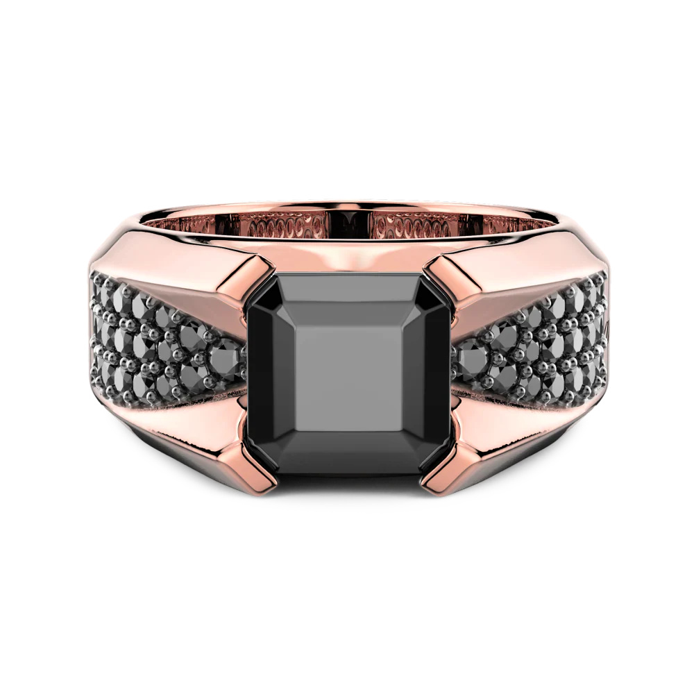 Zancan Ring In 18Kt Gold With Black Diamond
