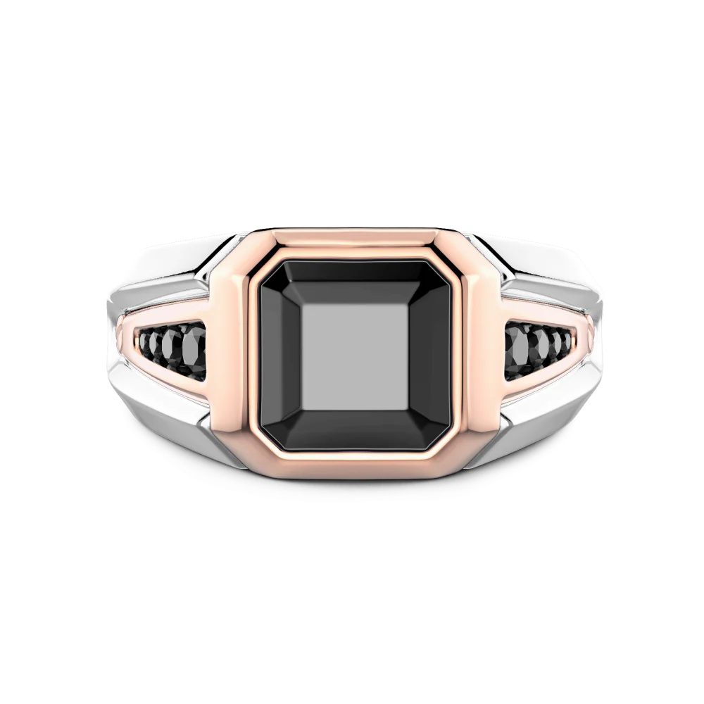 Zancan Ring In 18Kt Gold With Black Diamond