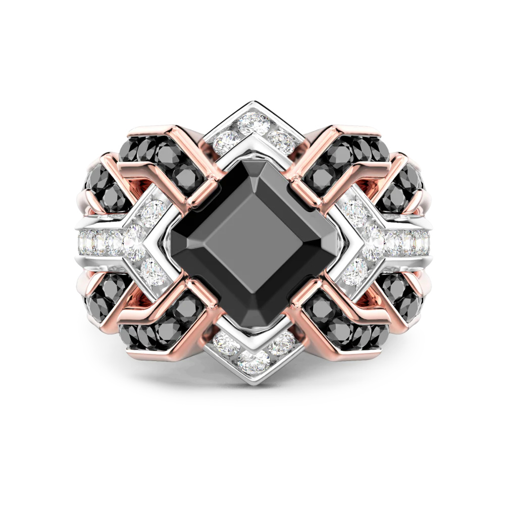 Zancan Ring In 18Kt Gold With Black Diamond