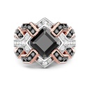 Zancan Ring In 18Kt Gold With Black Diamond