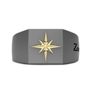 Zancan Ring In Titanium And 18Kt Gold