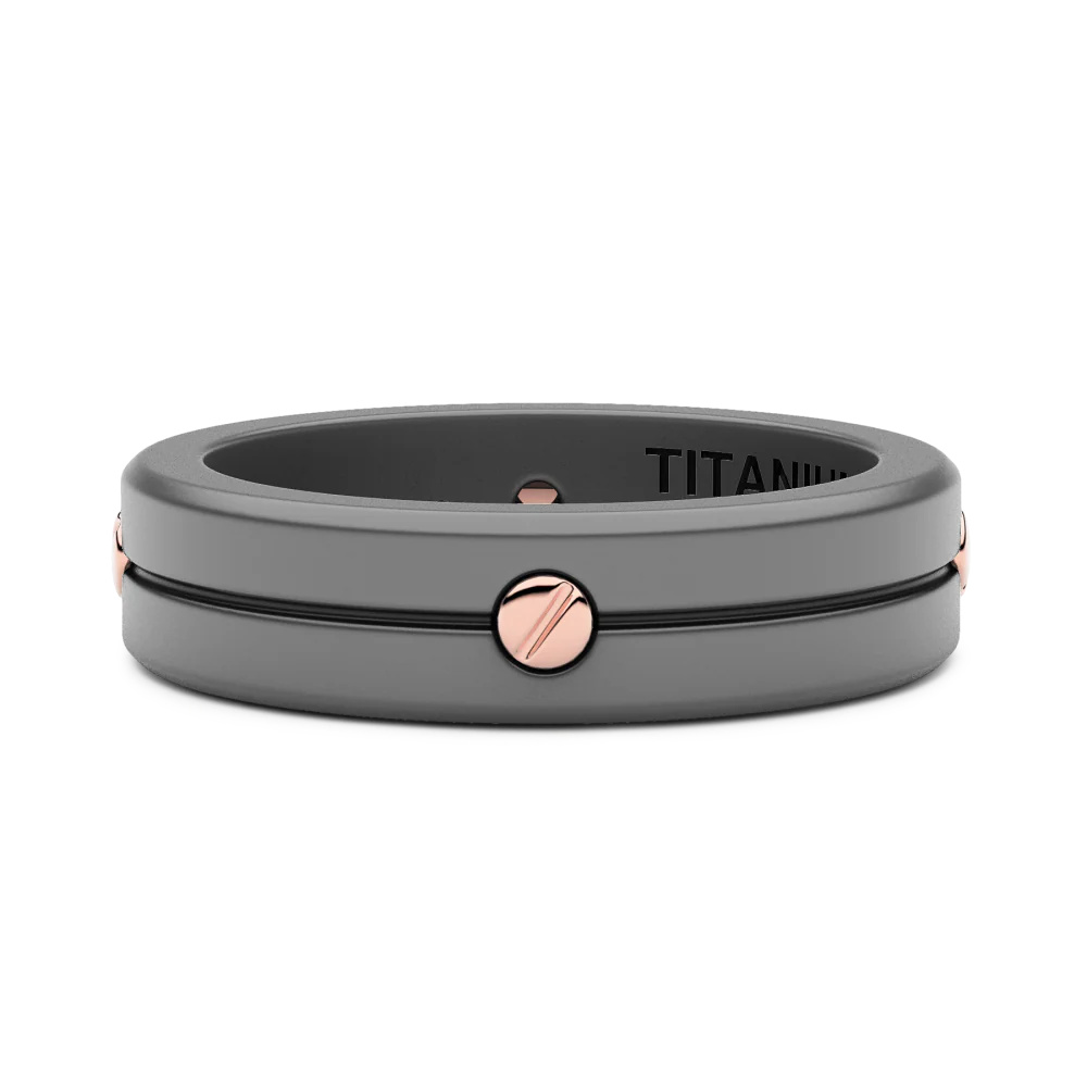 Zancan Ring In Titanium And 18Kt Gold