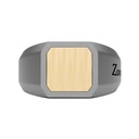 Zancan Ring In Titanium And 18Kt Gold