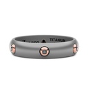 Zancan ring in titanium, 18kt gold and diamonds