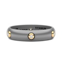 Zancan ring in titanium, 18kt gold and diamonds