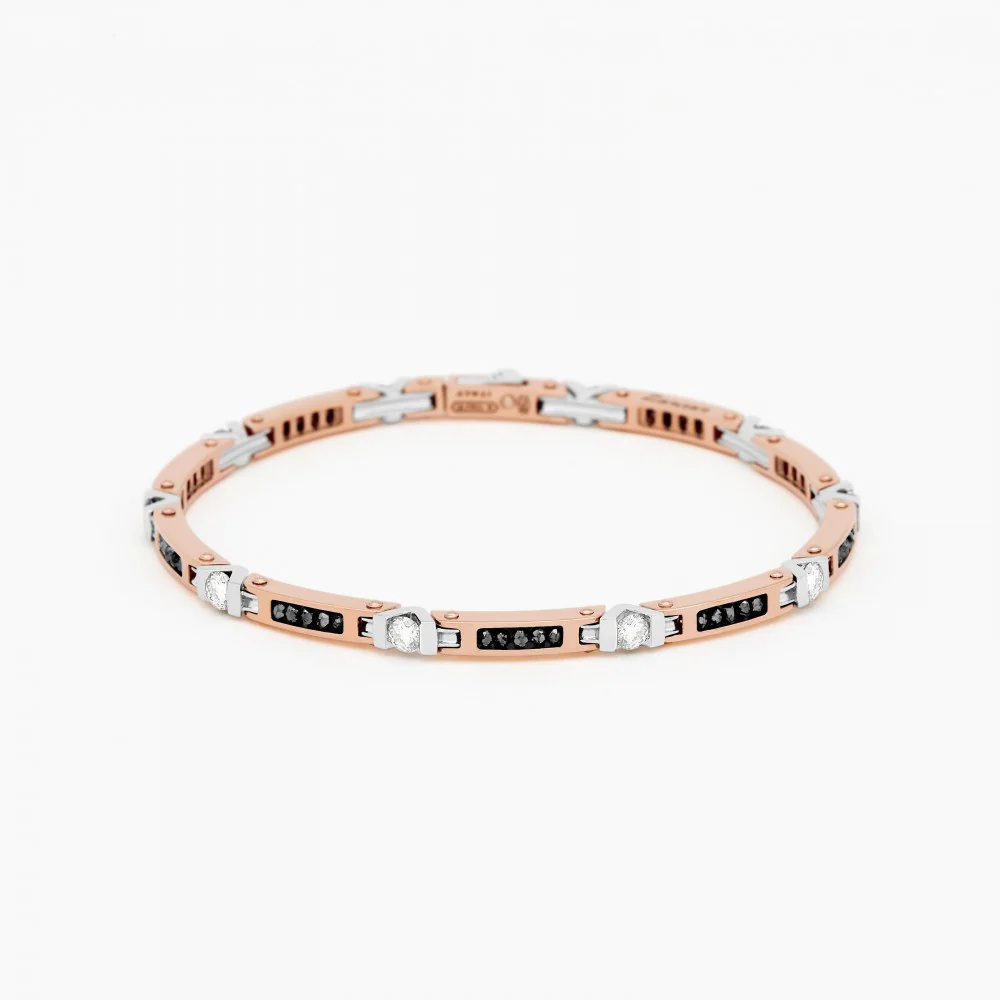 Zancan Rose Gold Bracelet With Diamonds
