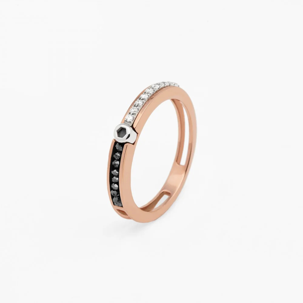 Zancan Rose Gold Ring With Diamonds