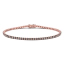 Zancan Tennis Bracelet In 18Kt Gold And Black Diamonds