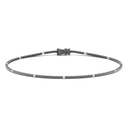 Zancan Tennis Bracelet In 18Kt Gold With Black And White Diamonds