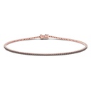 Zancan Tennis Bracelet In 18Kt Rose Gold With Black Diamonds