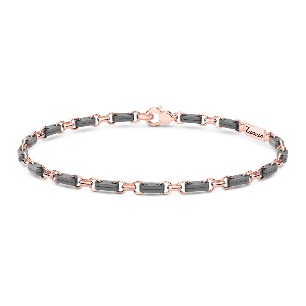 Zancan Titanium & 18Kt Gold Bracelet