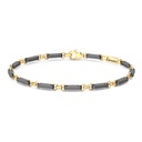 Zancan Titanium & 18Kt Gold Bracelet