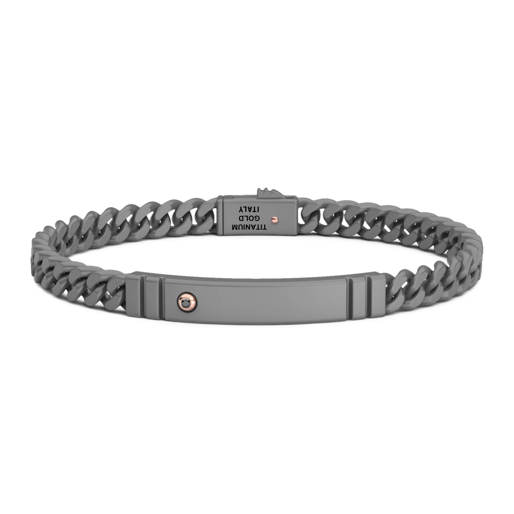 Zancan Titanium & 18Kt Gold Bracelet