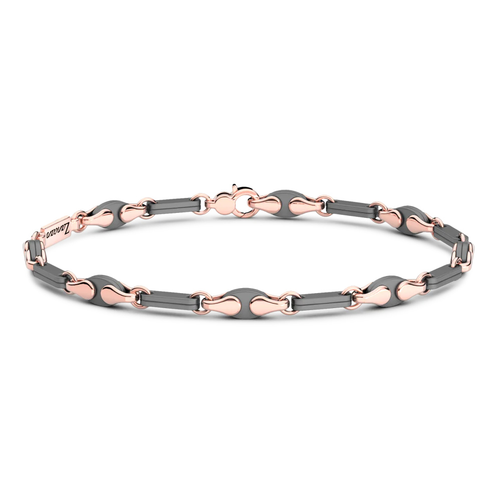 Zancan Titanium & 18Kt Gold Bracelet