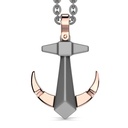 Zancan Titanium & 18Kt Gold Necklace