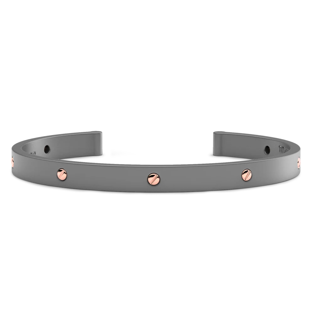 Zancan Titanium And 18Kt Gold Bracelet