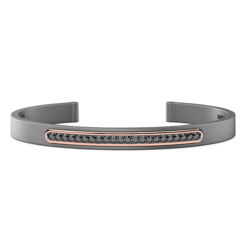 Zancan Titanium, 18Kt Gold & Diamond Bracelet