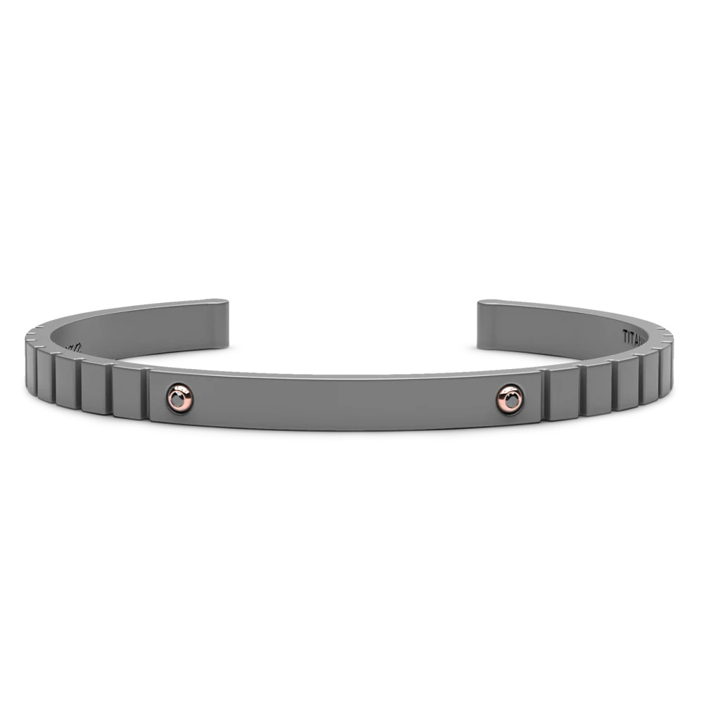 Zancan Titanium, 18Kt Gold & Diamond Bracelet