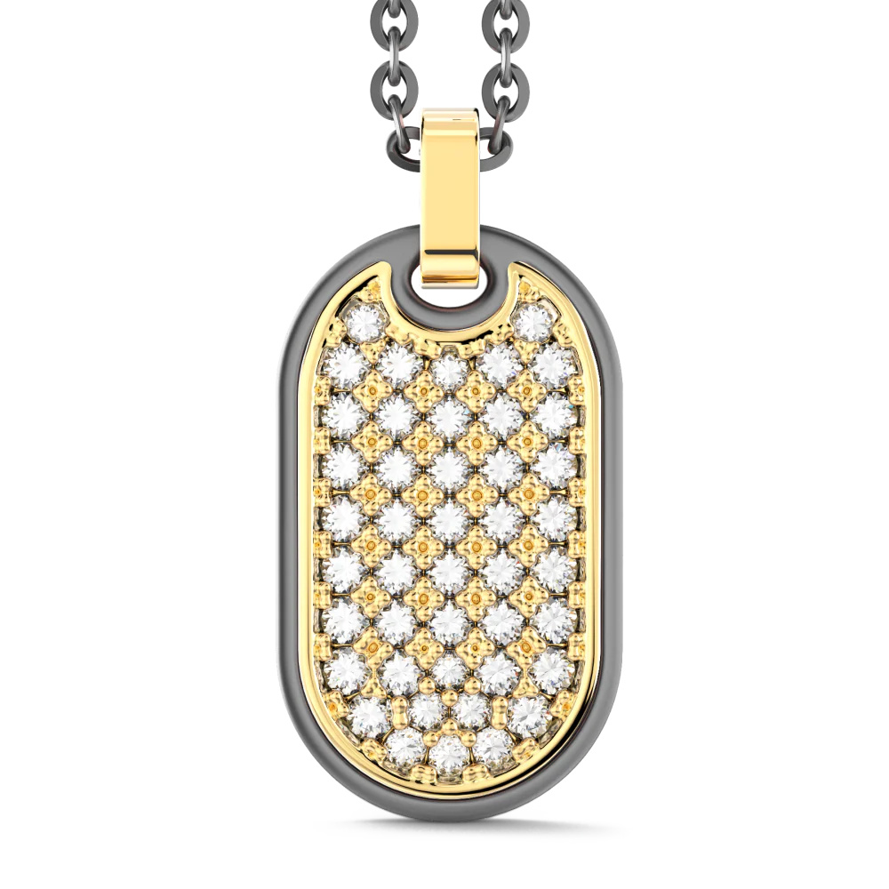 Zancan Titanium, 18Kt Gold & Diamond Necklace