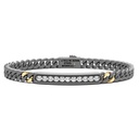 Zancan Titanium, 18Kt Gold & Natural Diamond Bracelet