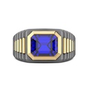 Zancan Titanium, 18Kt Gold & Sapphire Ring
