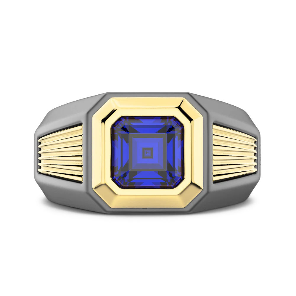 Zancan Titanium, 18Kt Gold & Sapphire Ring