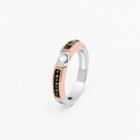 Zancan White And Rose Gold Ring With Diamonds