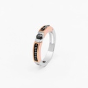 Zancan White And Rose Gold Ring With Diamonds
