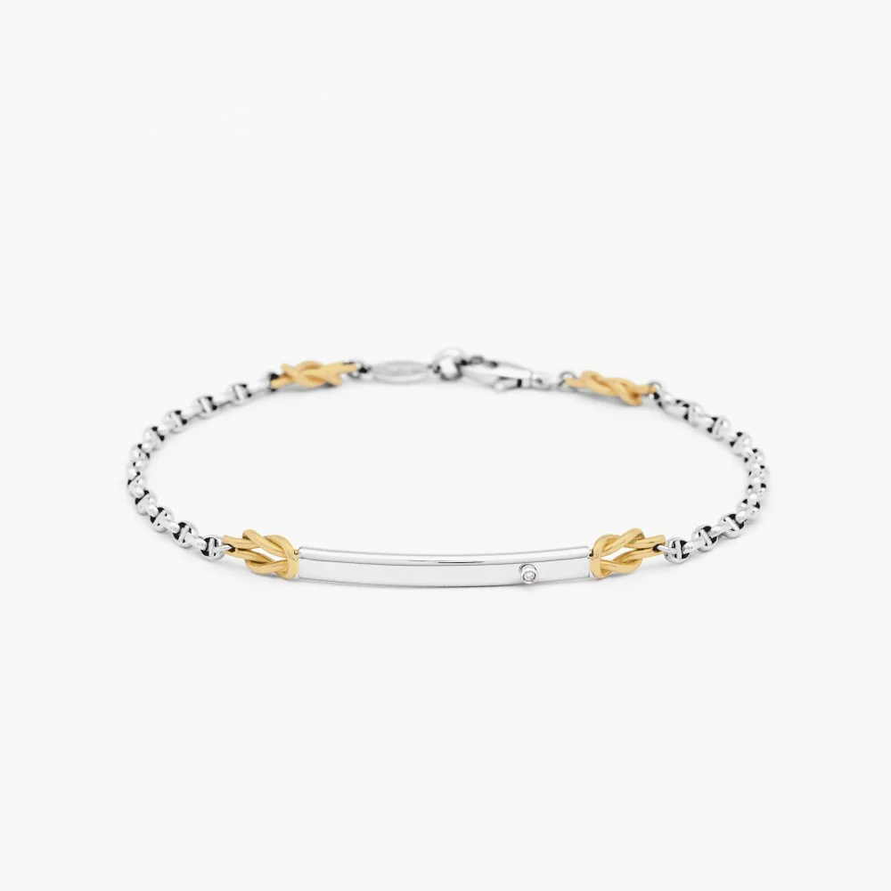 Zancan White Gold Bracelet With Diamond