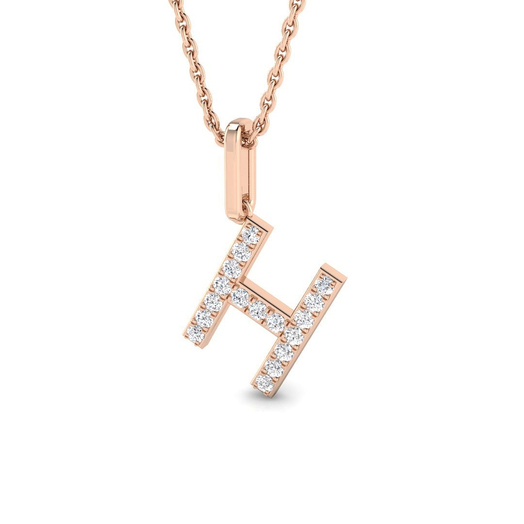 Diamond Initial Pendant - H