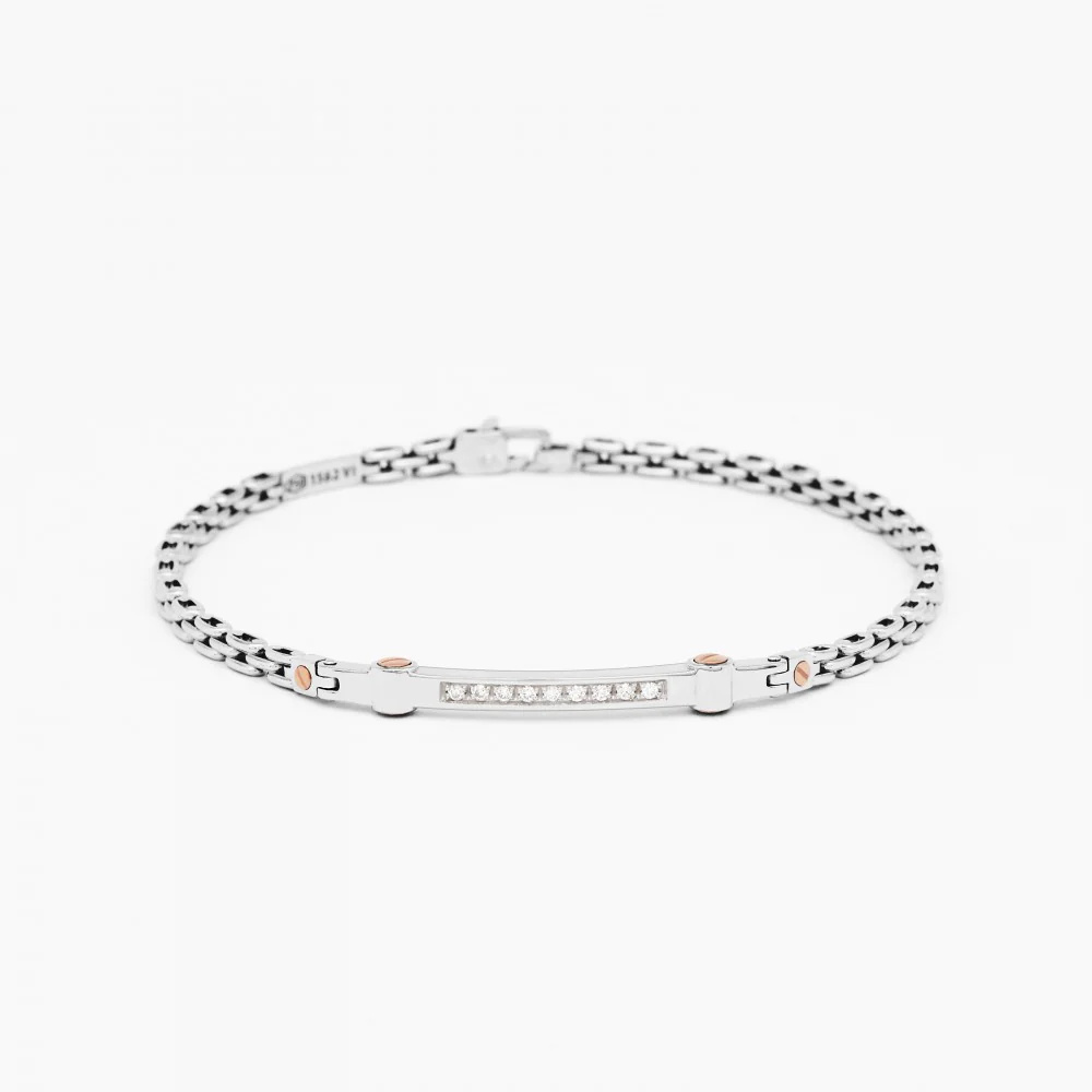 Zancan white gold bracelet with diamonds.