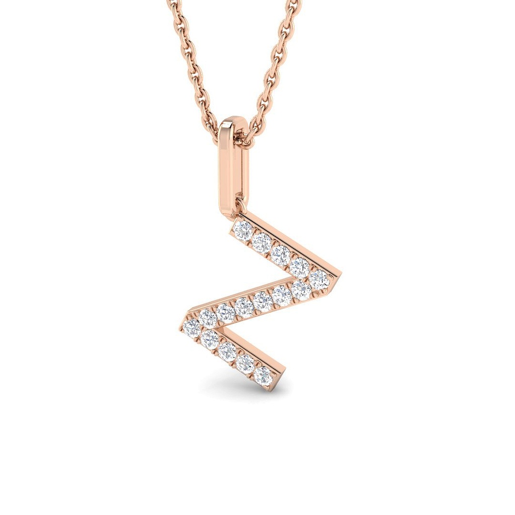Diamond Initial Pendant - Z