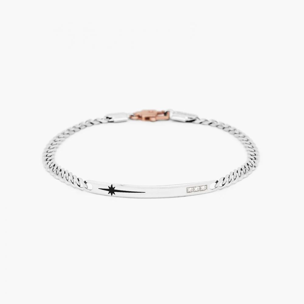 Zancan white gold bracelet with diamonds.