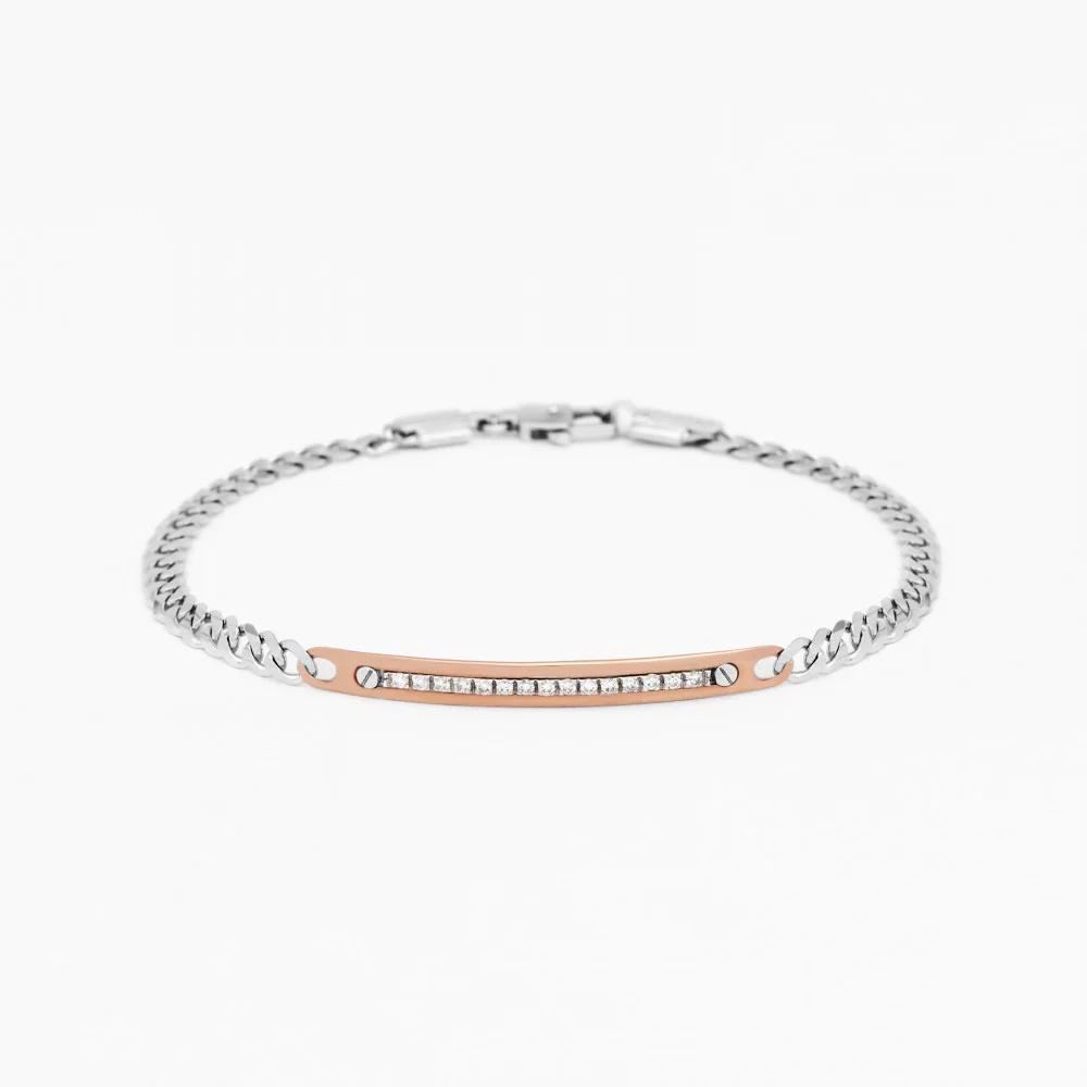 Zancan white gold bracelet with diamonds.