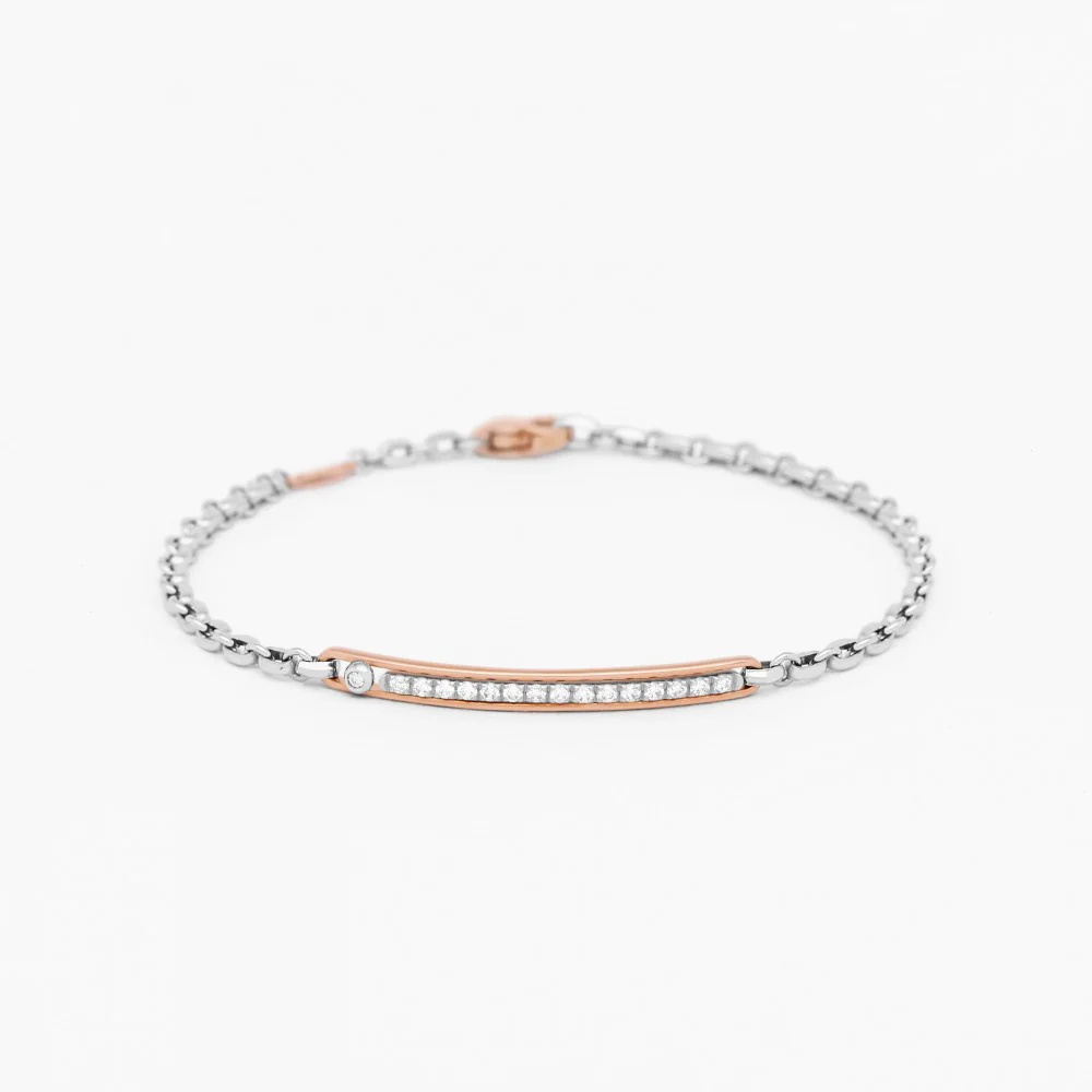 Zancan white gold bracelet with diamonds.